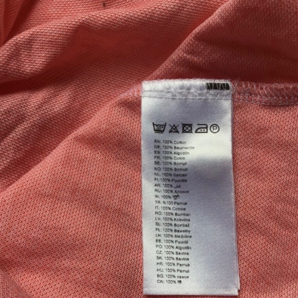 ETON  Slim  solid pinky orange , button down Polo shirt Sz  S  made in Europe - Picture 5 of 8